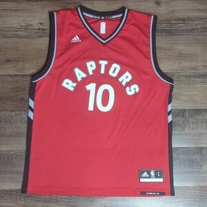 Adidas DeMar DeRozan Red Toronto Raptors #10 Jersey Size Large